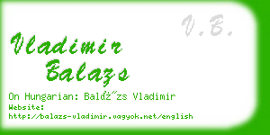 vladimir balazs business card